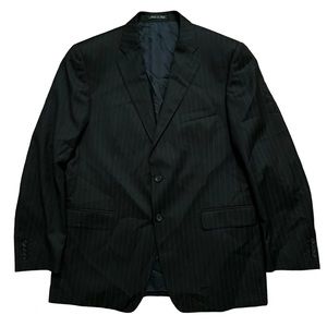 Versace Collection Blazer Jacket Sports Coat Double Vented Black Striped 56R